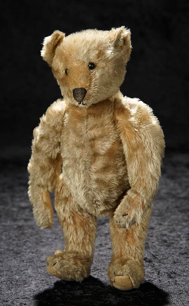 EARLY GERMAN BROWN TEDDY BEAR BY STEIFF WITH SHOE BUTTON EYES AND KAPOK FILL