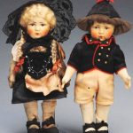 Lot of 2: German Bing Cloth Dolls.