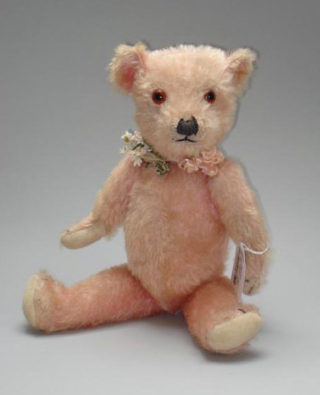 Pink mohair Chiltern teddy bear