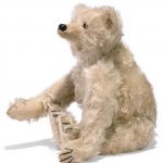 A STEIFF WHITE ROD BEAR, (28PB), jointed with metal rods