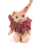 Rare pink mohair Pappe Moritz Helvetic clown musical Teddy bear
