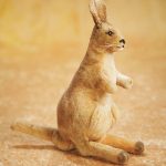 TINY GERMAN VELVET KANGAROO BY STEIFF